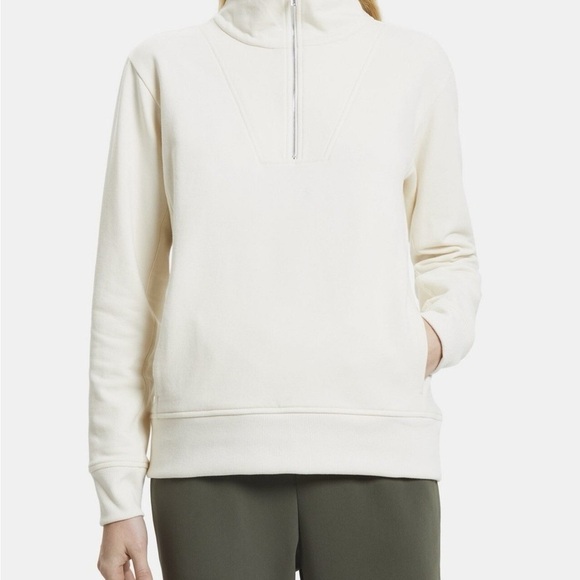 Theory Tops - Theory Cream Boxy Sweatshirt